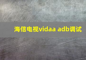 海信电视vidaa adb调试